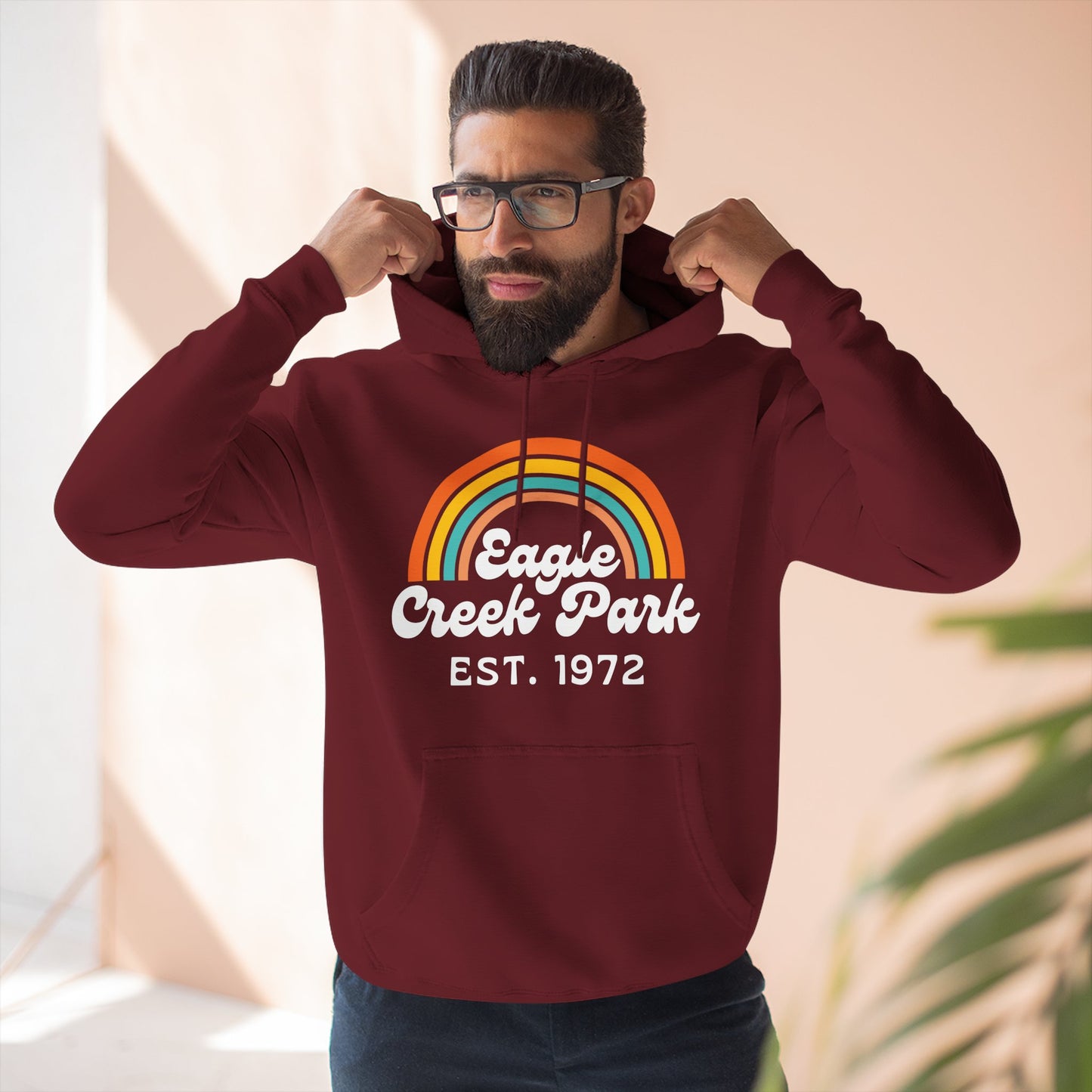 Eagle Creek Park Hoodie - Retro Rainbow (unisex)