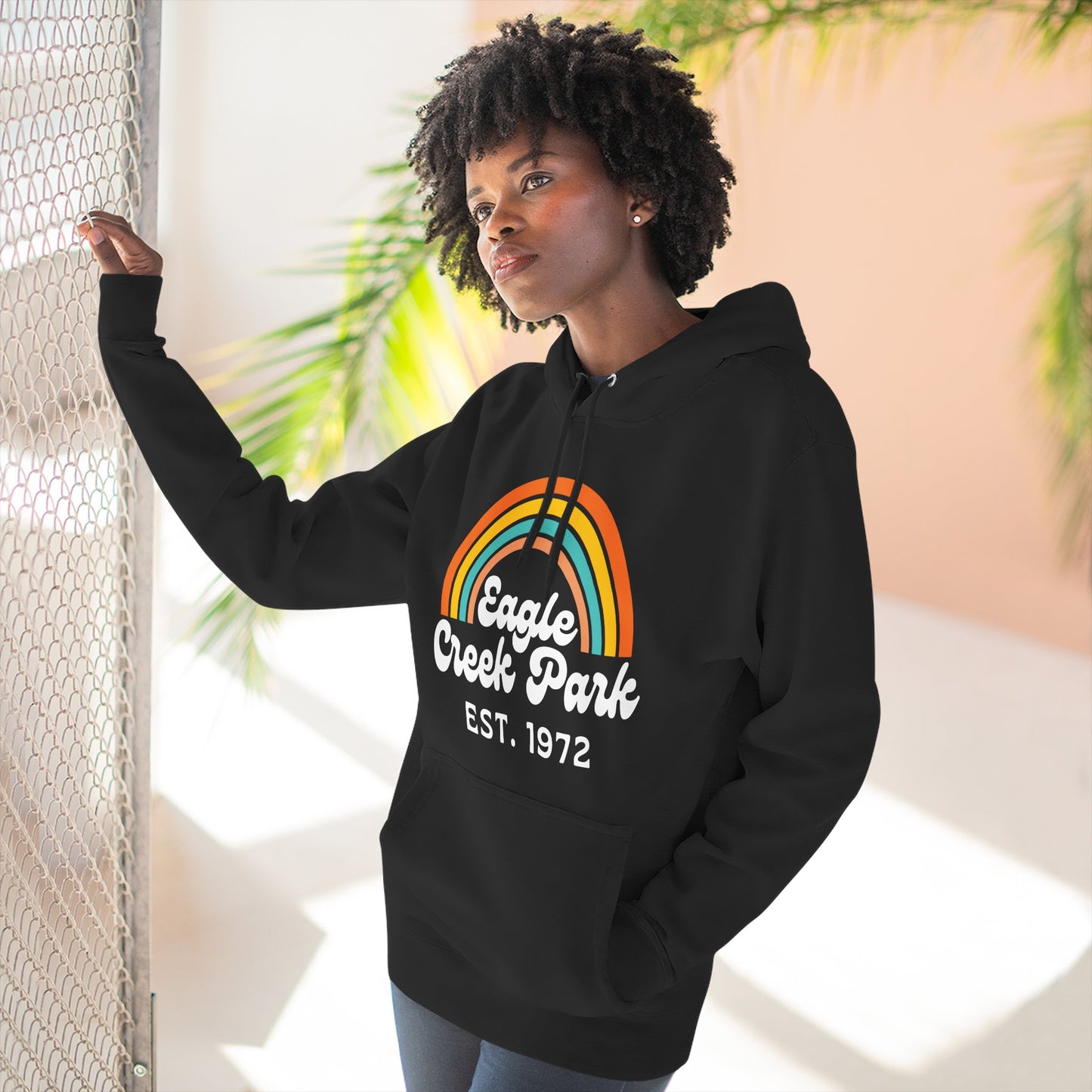 Eagle Creek Park Hoodie - Retro Rainbow (unisex)